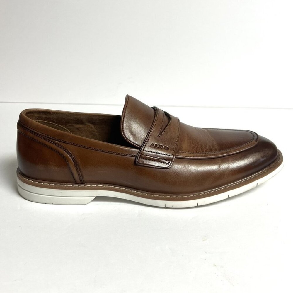 Aldo Men’s Forino Brown Slip-On Loafers, Size 10M